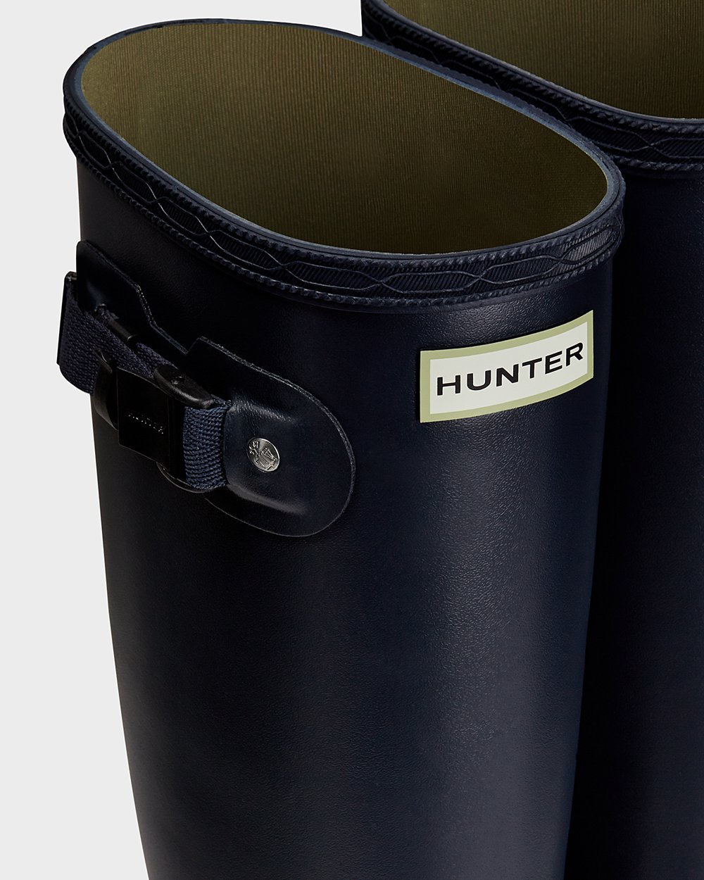 Hunter Høje Gummistøvler Dame Mørke Blå | Norris Field Neoprene Lined | CWBVF-8615